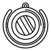 Ruby amulet icon outline vector. Esoteric bead vector