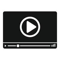 Stream online player icon simple vector. Live video vector