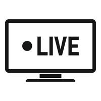 Live tv stream icon simple vector. Online news vector