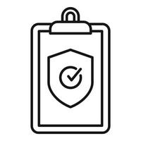 Reliability clipboard icon outline vector. Iso assistant vector