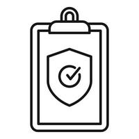 Reliability clipboard icon outline vector. Iso assistant vector