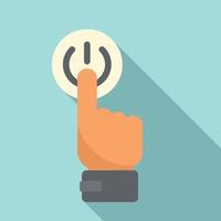 Turn off button icon flat vector. Light power vector