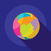 Big planet icon, flat style vector