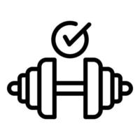 Fitness dumbbell icon outline vector. Diet food vector