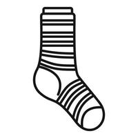 vector de contorno de icono de calcetín. diseño de algodón