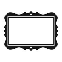Old frame icon simple vector. Object template vector