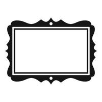 Old frame icon simple vector. Object template vector