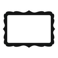 Old frame icon simple vector. Picture photo vector
