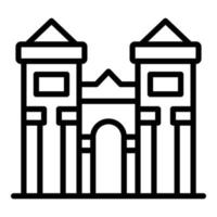 Ancient building icon outline vector. European skyline vector