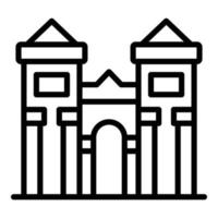 Ancient building icon outline vector. European skyline vector