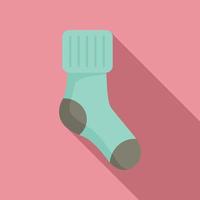 Collection sock icon flat vector. Cute pair vector