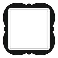 Frame square icon simple vector. Picture photo vector