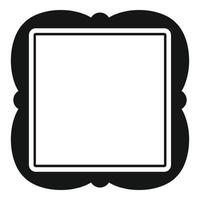 Frame square icon simple vector. Picture photo vector