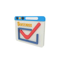 3d illustration of Web Success png