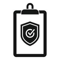 Reliability clipboard icon simple vector. Iso assistant vector