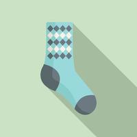 Dirty sock icon flat vector. Sport wool item vector