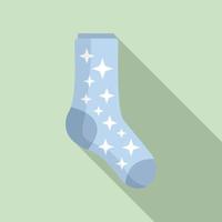 Sock stars icon flat vector. Winter collection vector