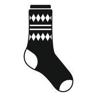 Fun sock icon simple vector. Sport wool sock vector