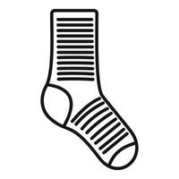 Sock item icon outline vector. Wool pair vector