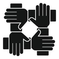 Reliability group icon simple vector. Social hand vector