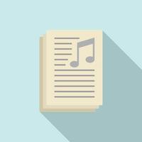 Playlist text icon flat vector. Music song list vector