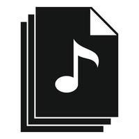 Modern playlist files icon simple vector. Music song list vector