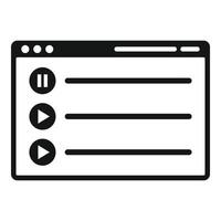 App playlist icon simple vector. Song list vector