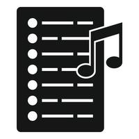 Song playlist icon simple vector. Mobile application vector