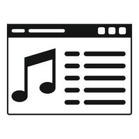 Web playlist icon simple vector. Play layout vector