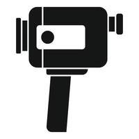 Modern handle camcorder icon simple vector. Movie camera vector