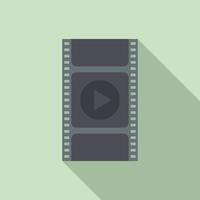 Video editing icon flat vector. Editor clip vector