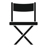 vector simple del icono de la silla del director de cine. película de cine