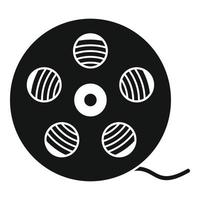 Film reel icon simple vector. Movie cinema vector