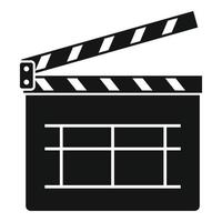 Movie clapper icon simple vector. Film board vector