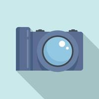 Professional camera icon flat vector. Photography camcorder vector