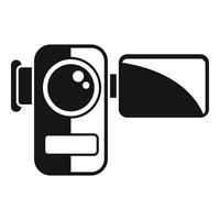 vector simple de icono de cámara de vídeo. película