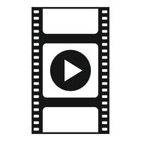 Video editing icon simple vector. Editor clip vector