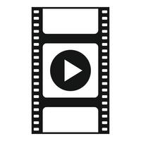 Video editing icon simple vector. Editor clip vector