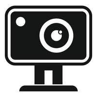 Action camera icon simple vector. Movie camcorder vector