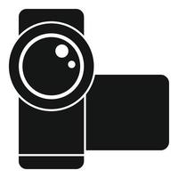 Grabar icono de videocámara vector simple. camara de video