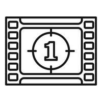 Film stage icon outline vector. Cinema movie vector