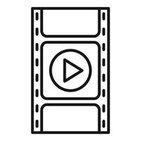 Video editing icon outline vector. Editor clip vector