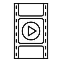 vector de contorno de icono de edición de vídeo. editor de clips