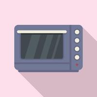 Fan convection oven icon flat vector. Grill kitchen stove vector