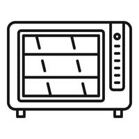 Convection oven timer icon outline vector. Cook stove vector