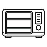 Old microwave icon outline vector. Electric convection oven vector