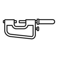 Precision micrometer icon outline vector. Vernier caliper vector