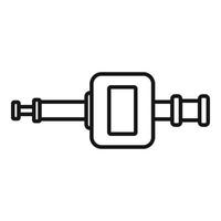 Modern micrometer icon outline vector. Caliper scale vector