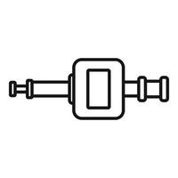 Modern micrometer icon outline vector. Caliper scale vector