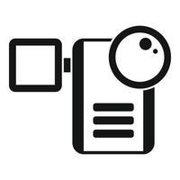 Modern family camcorder icon simple vector. Video camera vector